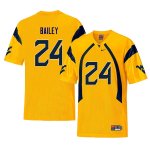 Men's West Virginia Mountaineers NCAA #24 Hakeem Bailey Yellow Authentic Nike Retro Stitched College Football Jersey ED15J50EJ